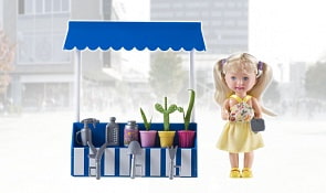 Игровой набор - Paula. На рынке, ларек с растениями (Paula collection, MC23404c)