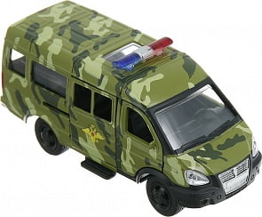 Инерционная металлическая машинка - ГАЗ-3221, военная (Play Smart, Р41122)
