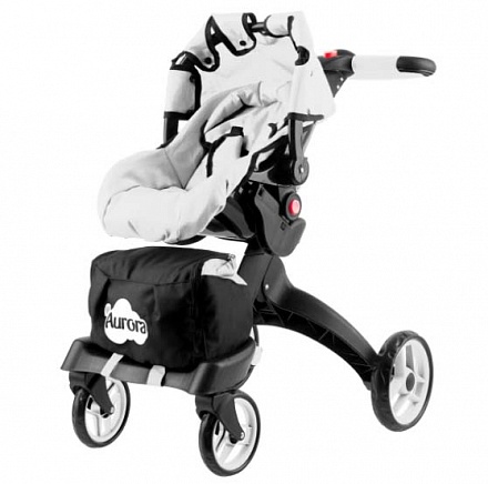 Многофункциональная прогулочная коляска-трансформер для кукол 12 в 1 Buggy Boom Aurora 9005, белая 