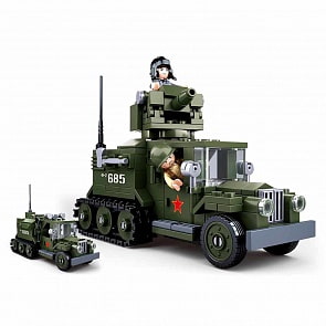 Конструктор – Военная машина с фигурками, 243 детали (Sluban, M38-B0685)