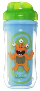 Чашка-термос 300 мл, с твердым носиком, 12+ месяцев, зеленый (DrBrowns, TC01008)