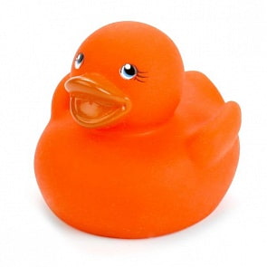 Игрушка для купания - Термо уточка, оранжевая в сетке (Играем Вместе, LXT10-ORsim)