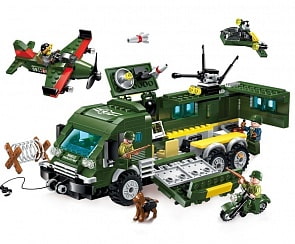 Конструктор с аксессуарами - Военная машина и самолет, 446 деталей (Enlighten Brick, BRICK1709)