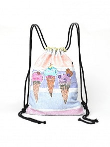 Мешок для обуви с пайетками - Мороженое Bright Dreams, разноцветный (МихиМихи, MM07554)