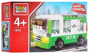 Конструктор Город Мастеров, Автобус - Легко собрать (Город Мастеров, KK-1843-Rsim)