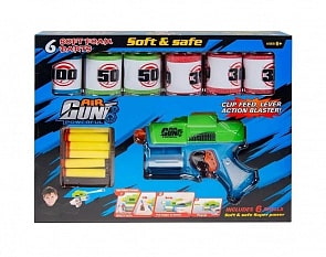 Бластер в наборе со снарядами с присосками и аксессуарами (Junfa Toys, G-104)