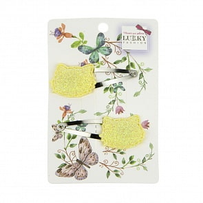 Набор заколок для волос клик-клак Lukky Fashion - Кошечки блестящие, 2 штуки (Lukky, Т18548) (ассортимент)