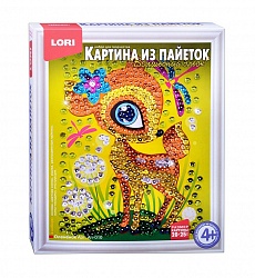 Картина из пайеток – Оленёнок (Lori, Ап-010) - миниатюра