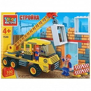 Конструктор Город Мастеров - Автокран, с фигурками, 100 деталей (Город Мастеров, 7546-UU)