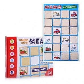 Настольная игра - Найди пару! Транспорт, 24 фишки (Анданте, Д572а)