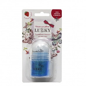 Роликовый гель с блёстками для лица и тела, с ароматом клубники, бирюзовый 20 мл (Lukky, Т15374)