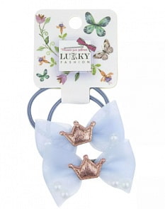 Резинки для волос Lukky Fashion - Бантик с бусинами, 2 штуки (Lukky, Т18533) (ассортимент)