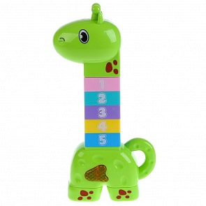 Развивающая пирамидка – Жираф, Дружинина, учим цифры и знакомимся с животными  (Умка, B1773053-R)