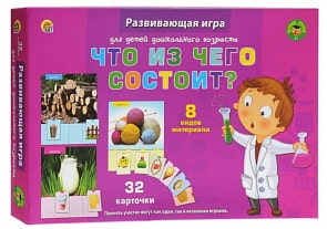 Настольная игра Первые уроки. Что из чего состоит (Рыжий Кот, ПО-0392)