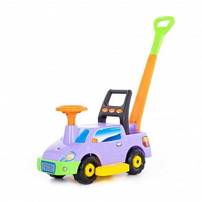 Автомобиль-каталка Пикап с ручкой - №4, сиреневый (Полесье, 72108)