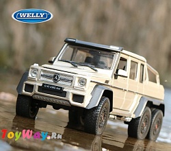 Модель машины 1:24 Mercedes-Benz G63 AMG 6x6 (Welly, 24061) - миниатюра