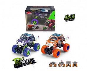 Джип инерционный, 1:36, свет и звук, оранжевый, фиолетовый (Junfa, MY66-Y1222) (ассортимент)