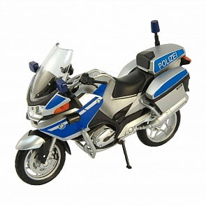 Игрушечная модель мотоцикла - BMW R1200RT, полиция, 1:18 (Welly, 12811P)