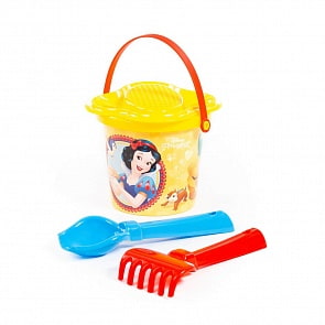 Набор Disney Принцесса №2: ведро малое с наклейкой, ситечко-цветок, совок №2, грабельки №2 (Полесье, 66329)
