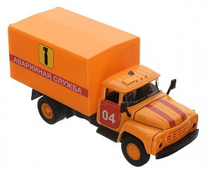 Машина металлическая инерционная - ЗИЛ 130 - Аварийная служба со светом и звуком (Технопарк, CT10-057-19sim)