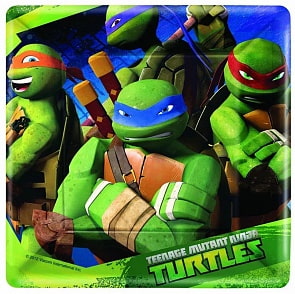 Тарелка квадратная Черепашки-Ниндзя, 17 см, 8 штук (Amscan, 1502-1274)