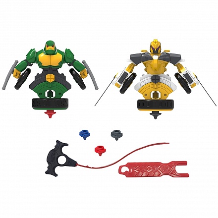 Игровой набор волчков-трансформеров 2 в 1 Spin Racers – Фантом и Молот с аксессуарами 