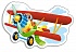 Пазл - Забавный самолет, 15 деталей  - миниатюра №1