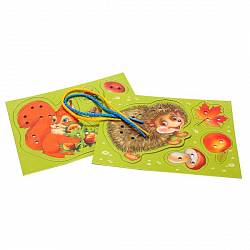 Настольная игра-шнуровка – Ежик (Умка, 4690590115992sim) - миниатюра