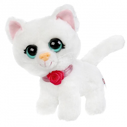 Игрушка мягкая - Кошка Снежинка, 16 см 