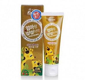 Детская гелевая зубная паста со вкусом земляники - Kizcare Kiss mom, 80 мл (Mukunghwa, 901864)