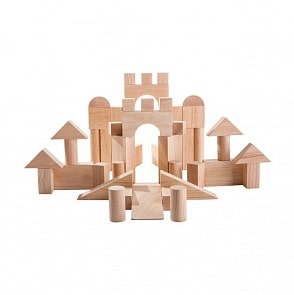 Деревянный конструктор, 50 кубиков (Plan Toys, 5502k)