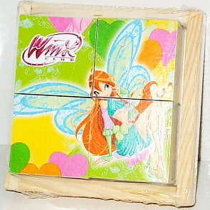 Деревянные кубики «Winx» 4 шт. (Играем вместе, C-4-Wsim)
