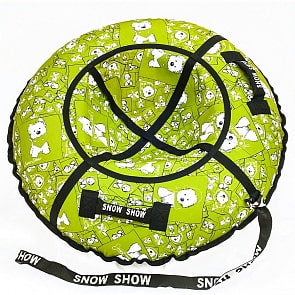 Санки надувные - Тюбинг RT - Собачки на салатовом, диаметр 87 см (RT, 6730RT)