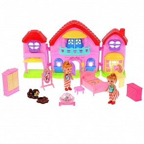 Дом для кукол, с мебелью, фигурками и аксессуарами (Shantou Gepai, B1684799) (ассортимент)