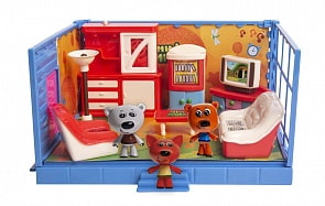 Игровой набор Ми-Ми-Мишки, Кеша, Тучка и Лисичка, 12 деталей интерьера гостиной (Gulliver, BBPS036BBF)