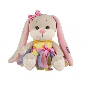 Мягкая игрушка - Зайка Jack&Lin в радужном платье, 25 см (Maxitoys, JL-022006-25)