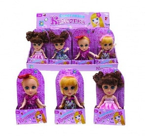 Кукла Красотка Синеглазая, 16,5 см., длинные волосы, пушистые ресницы, несколько видов (1toy, Т10878)