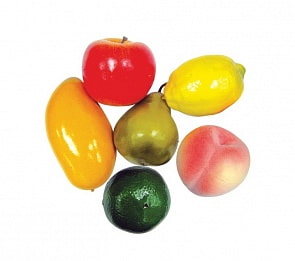 Игровой набор Фрукты, 6 штук, 7-10 см., сетка (Тилибом, Т80318)