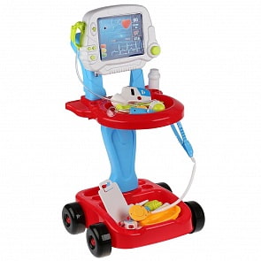 Набор доктора на тележке 17 инструментов, свет и звук (Играем вместе, 1611U034-R)