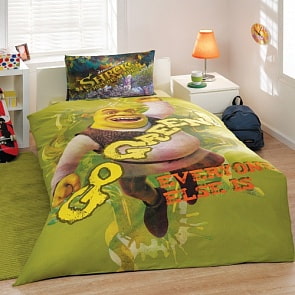 Комплект детского постельного белья, 1,5 спальное - SHREK GO GREEN (TAC, 7040B-8800002024) Комплект детского постельного белья, 1,5 спальное - SHREK GO GREEN (TAC, 7040B-8800002024)