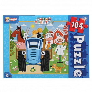 Пазлы - Синий трактор, 104 детали (Умка, 4630115523512)