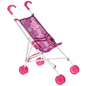 Коляска-трость металлическая с 8 пластиковыми колесами, ремень (Карапуз, 63AC-20-C2)