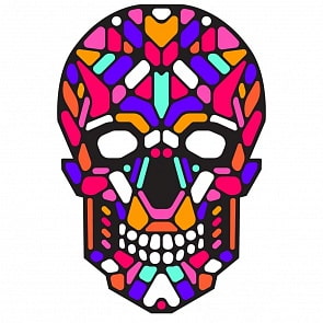 Световая маска с датчиком звука - GeekMask Sugar Skull (GeekMask, GM-SUG)