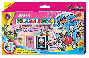 Набор витражных красок – Мышонок, 7 цветов (Amos, 19846)