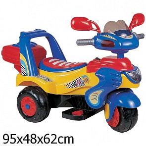 Мотоцикл Bugati на аккумуляторе, желто-красно-синий (Shantou, EC-C07Bsim)