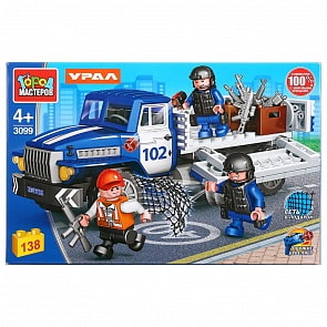 Конструктор Город мастеров – Полицейский Урал, с фигуркой, 138 деталей (Город мастеров, 3099-KK)
