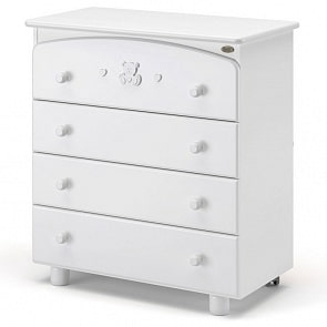 Детский комод Nuovita Sorriso Bianco/Белый (Nuovita, NUO-сSOR_1027)