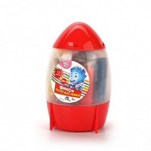 Набор теста для лепки из серии Фиксики - Ракета, 12 цветов, с формочками (MultiArt, 18012RPD-FIX)