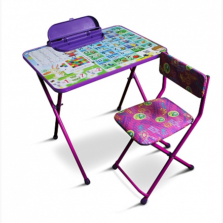 Комплект детской мебели - Умняшки первоклашки, цвет фиолетовый 