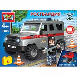 Конструктор УАЗ Hunter Росгвардия 52 детали (Город мастеров, SB-3188) - миниатюра